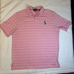 Polo Ralph Lauren Pink Striped Polo Shirt for Men